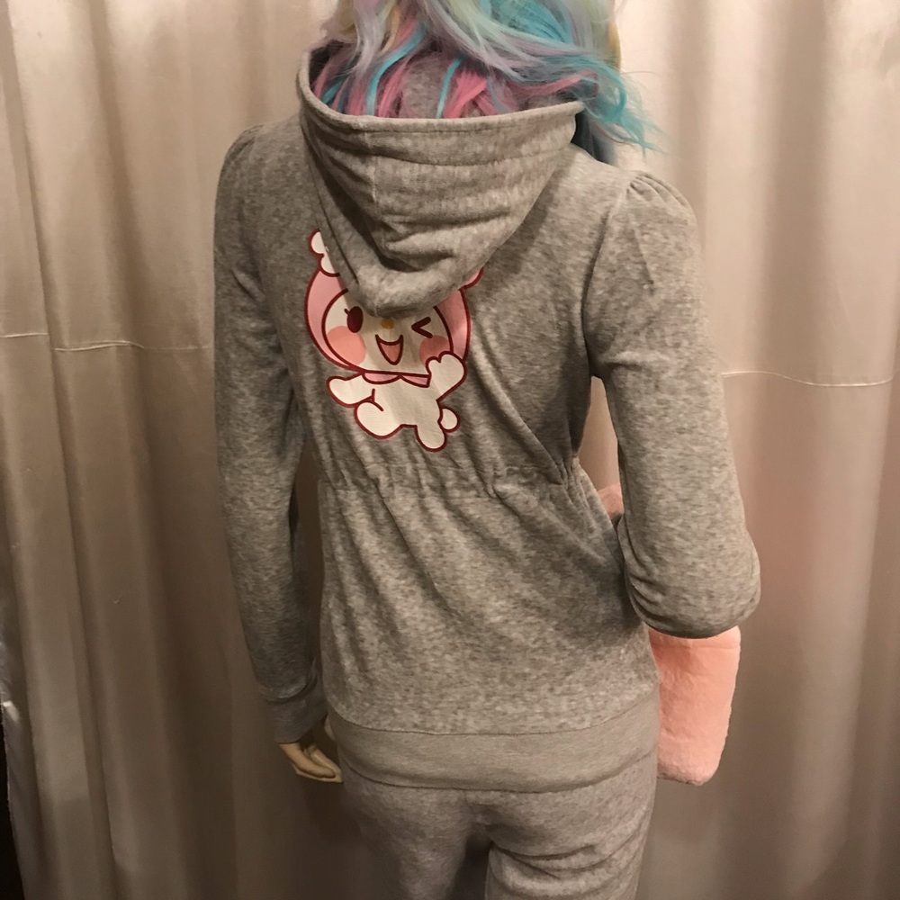 Adorable vintage y2k puff sleeve tracksuit with my melody and crystals💖 - Picture 6 of 16